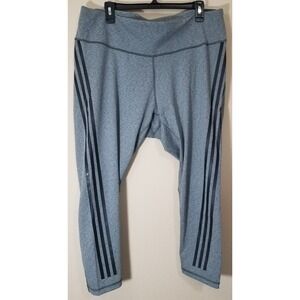 Adidas Training 7/8 Tights 3-Stripes Grey Women size 4X HD4452 NEW